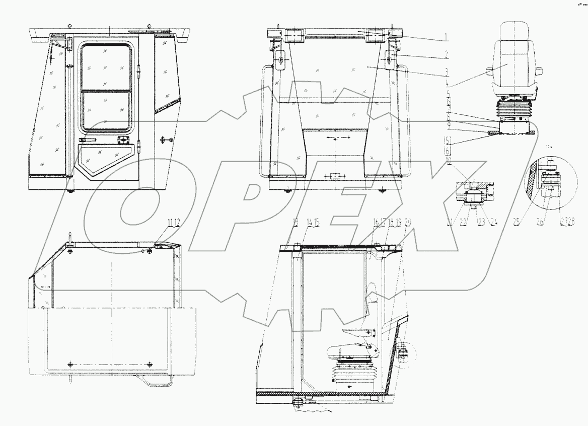 50Y0011 Кабина в сборе