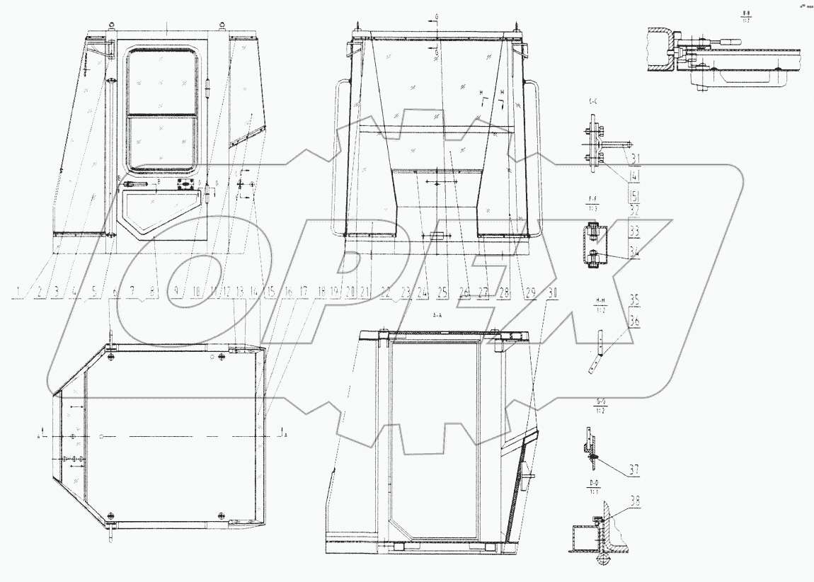 47W0029 Кабина
