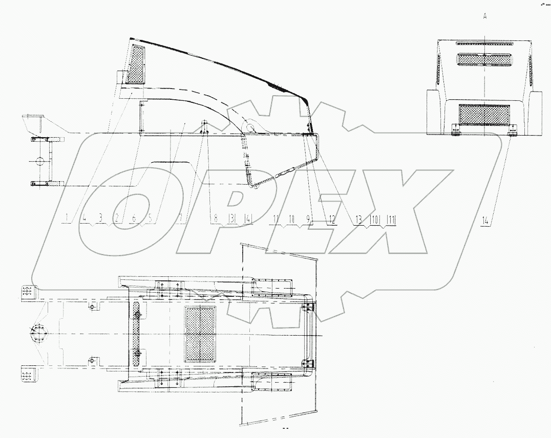 25Y0017 Капот двигателя в сборе