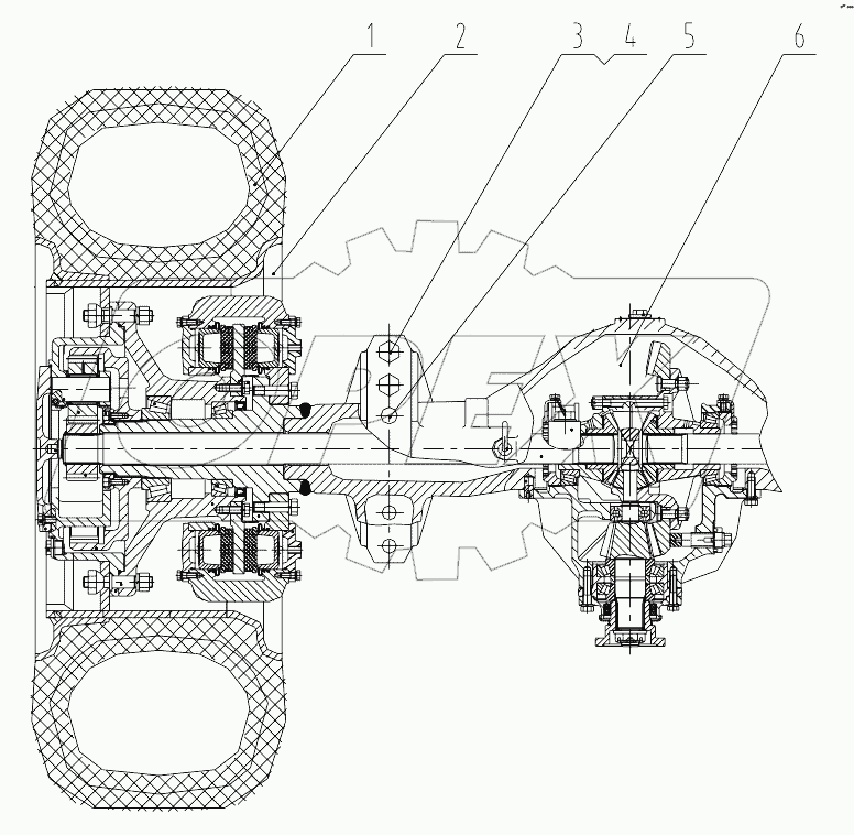  26E0044 Rear Axle Assembly