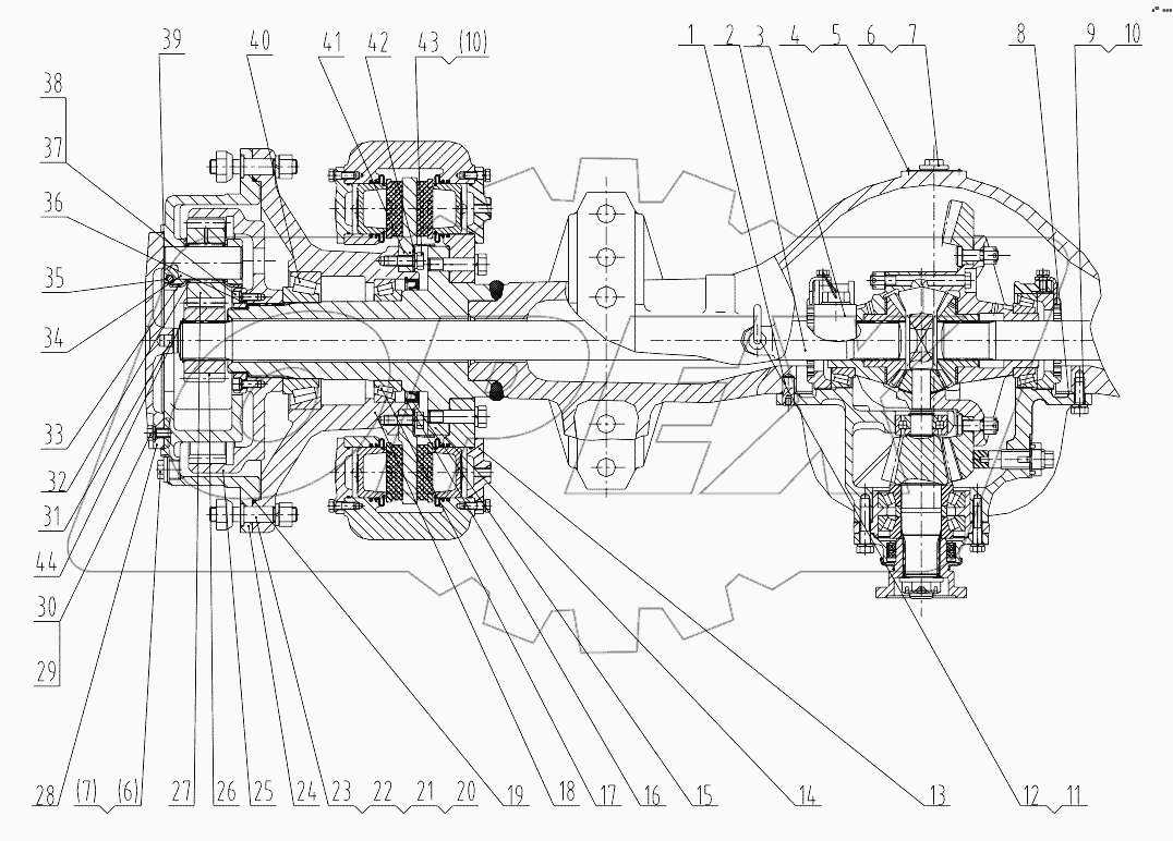  43W0011(01E0023) Rear Axle