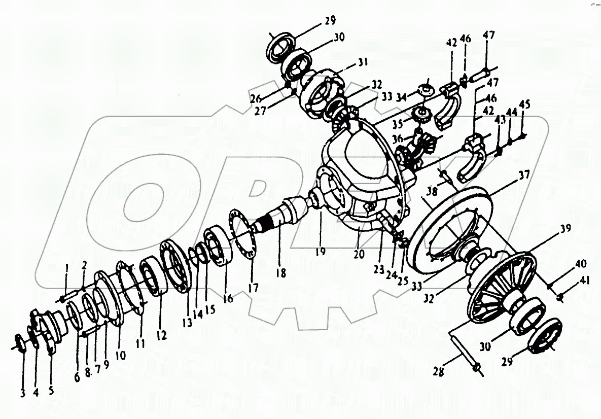  01E.8.1B Rear Axle Main Drive