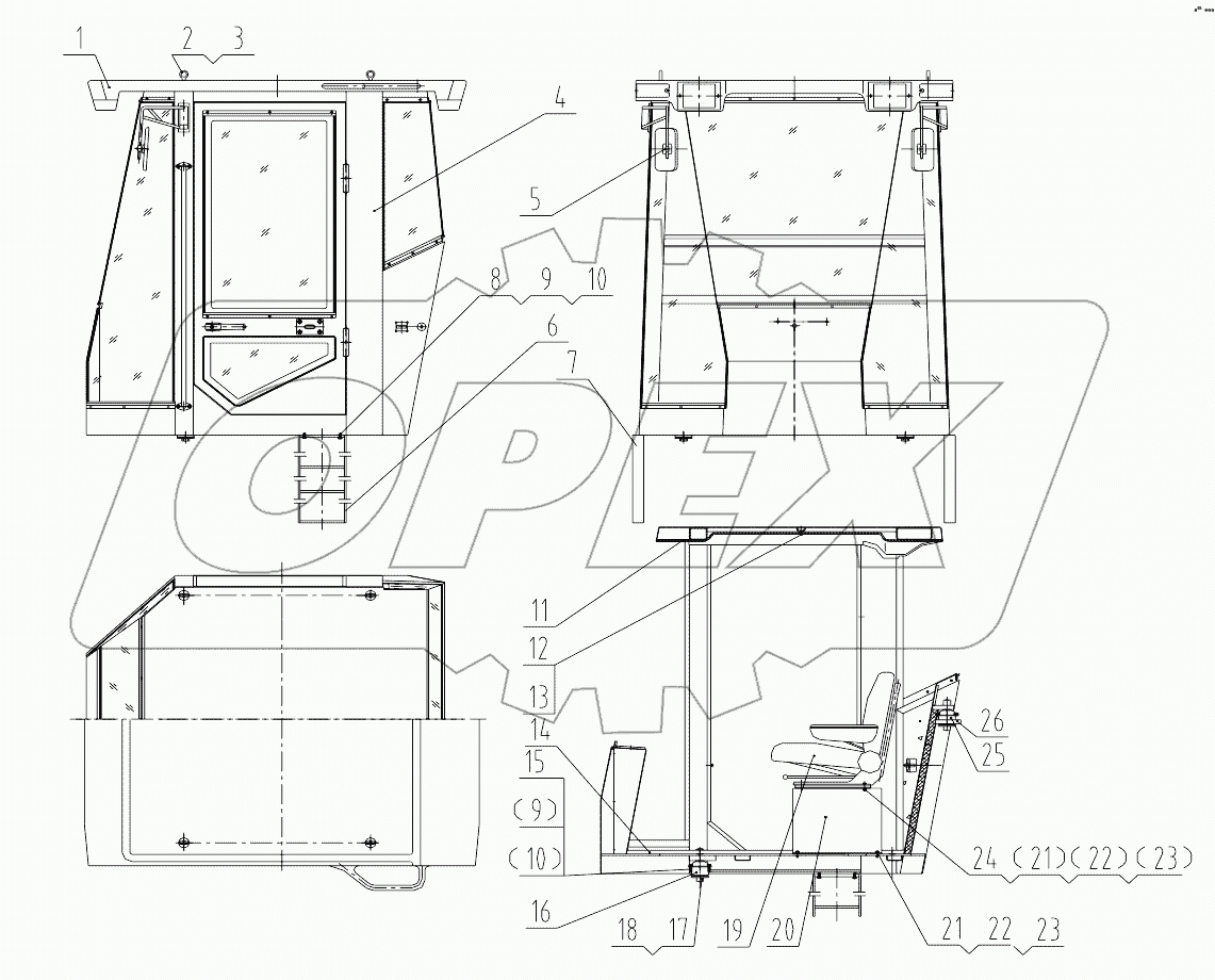  50Y0010 Cab Assembly