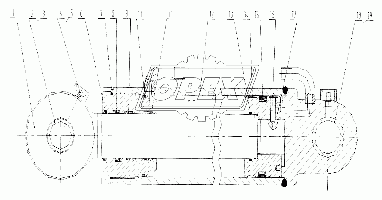 10С0143 Цилиндр аутригера