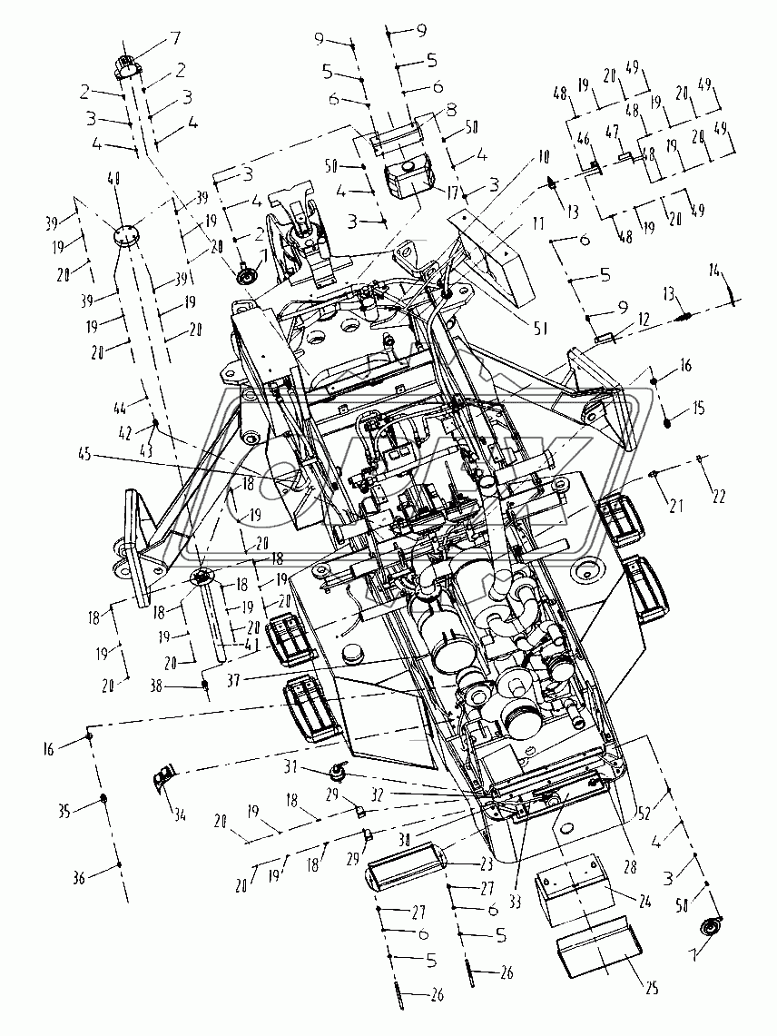 46С0727 Э/проводка рамы