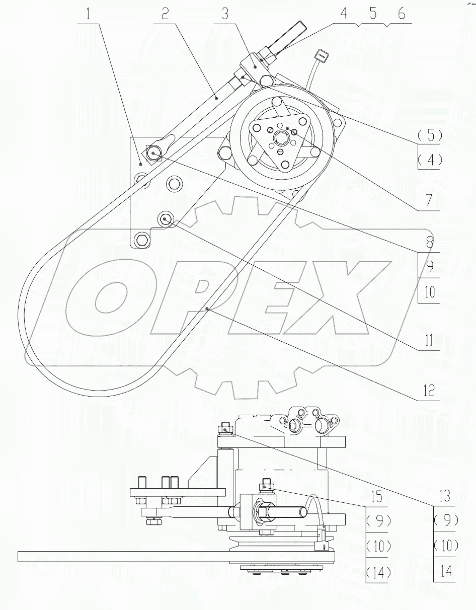 46C9800 000 COMPRESSOR MOUNTING