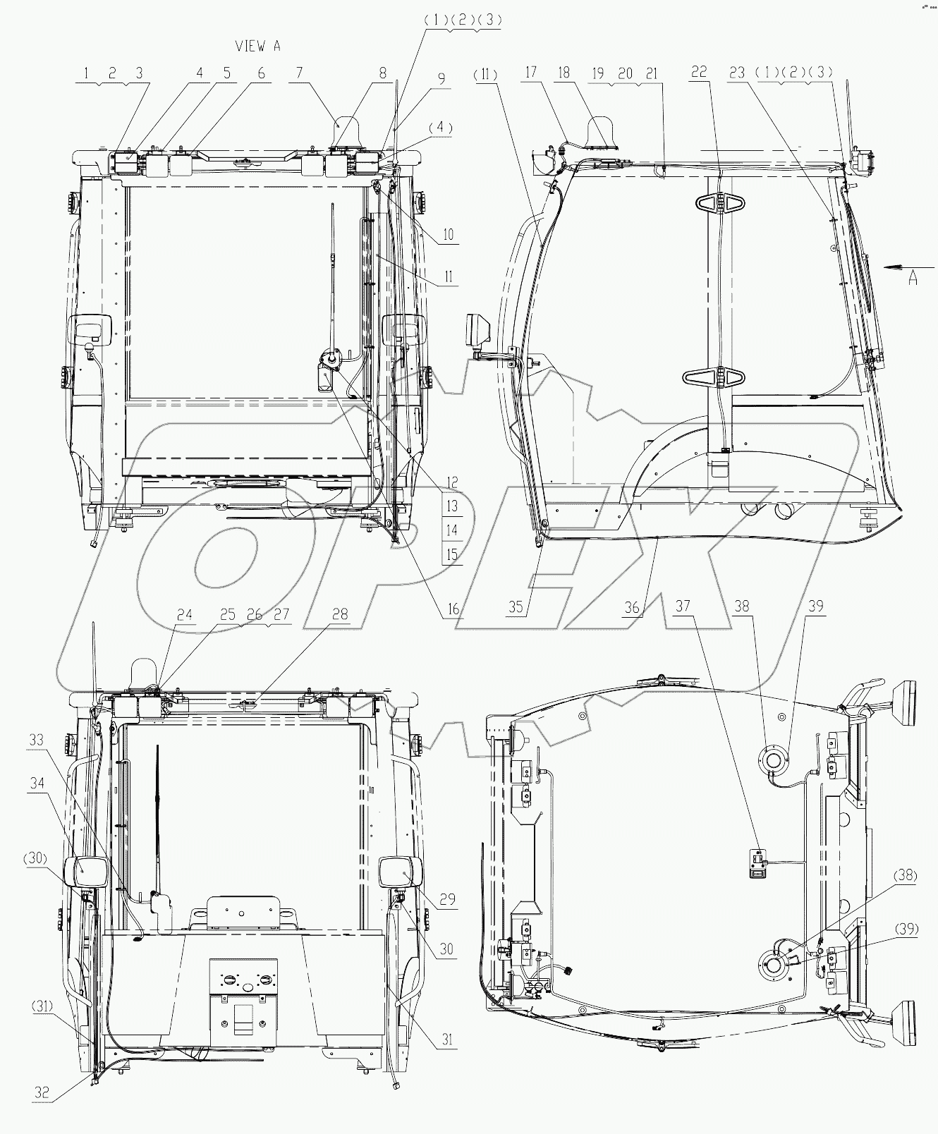 46C9207 000 WORK LIGHT WIRING AS