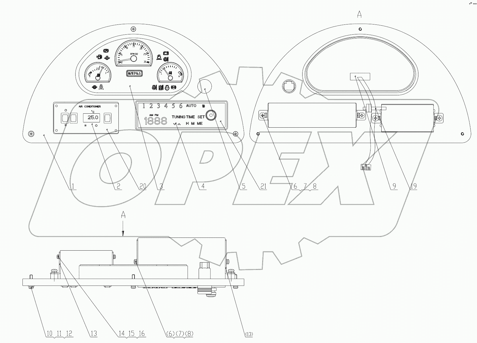 46C6284 006 INSTRUMENT PANEL AS