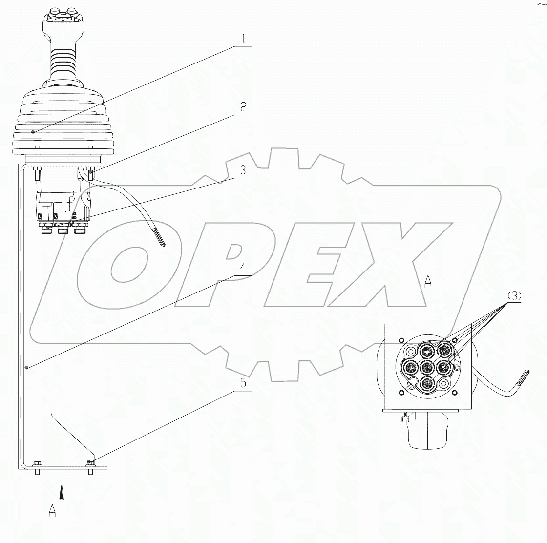 12C4403 000 CONTROL LEVER AS