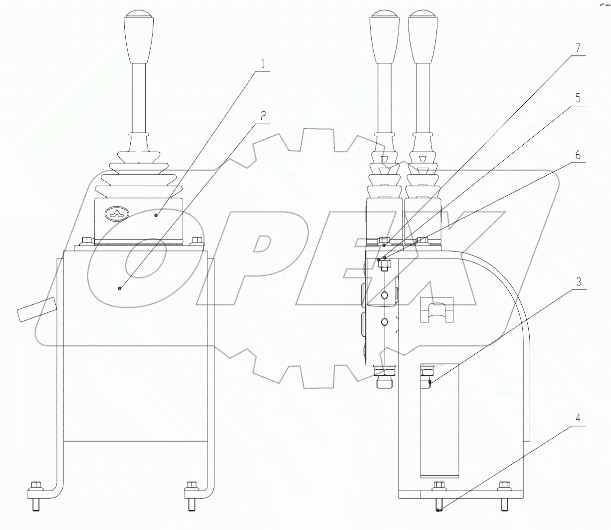 12C4309 001 CONTROL LEVER AS