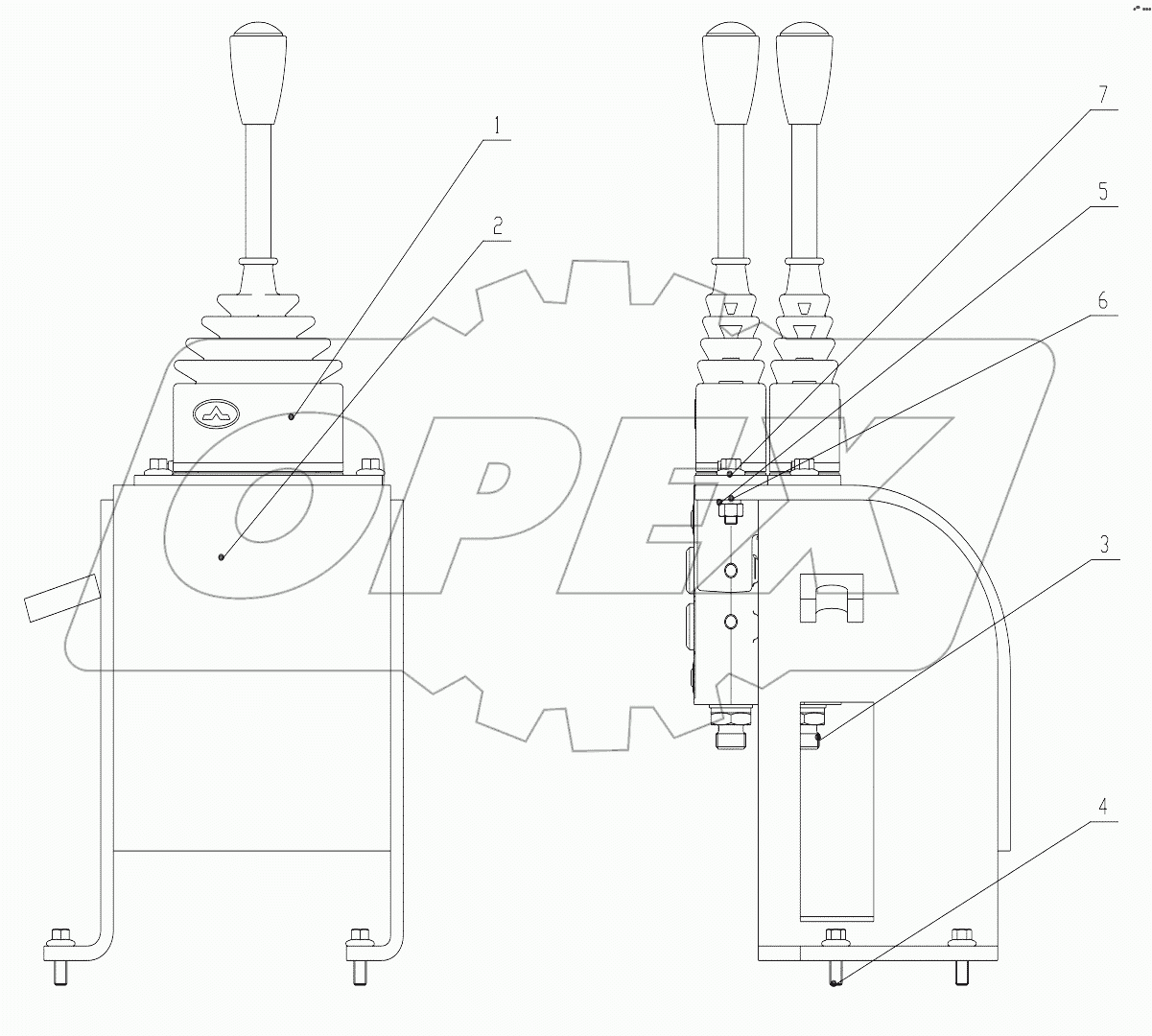 12C4307 000 CONTROL LEVER AS