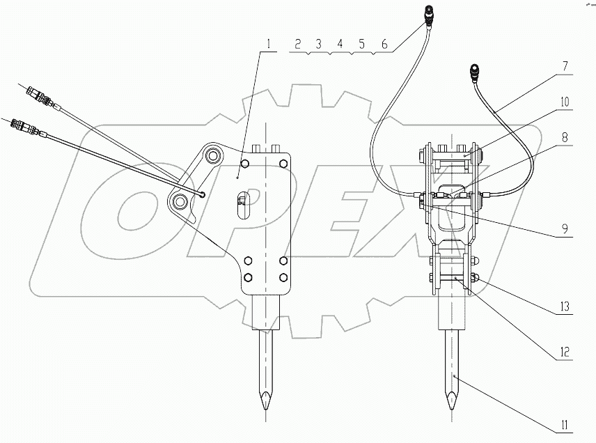 43C4251 001 HYDRAULIC HAMMER