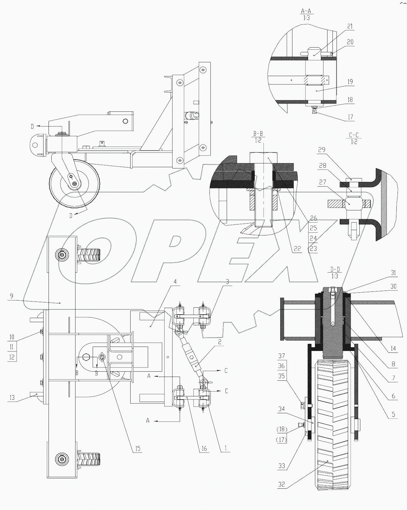 24C1150 001 SWING MECHANISM