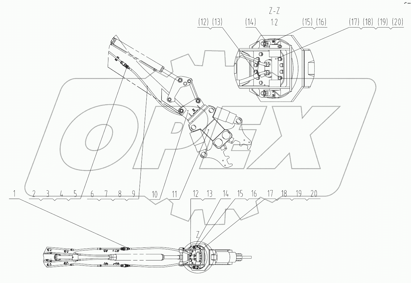 43C2192 001 HYDRAULIC CRUSHER