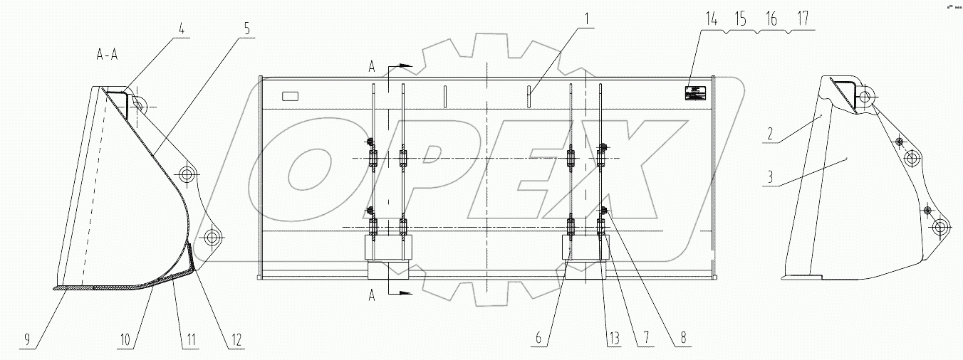 22D0660 003 BUCKET (1.0cu.m.)