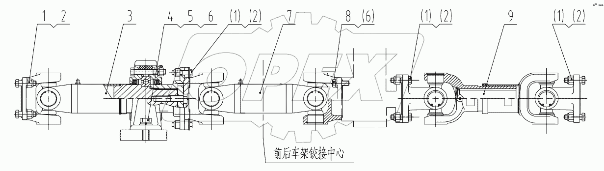  03E0074 002 DRIVE SHAFT SYSTEM