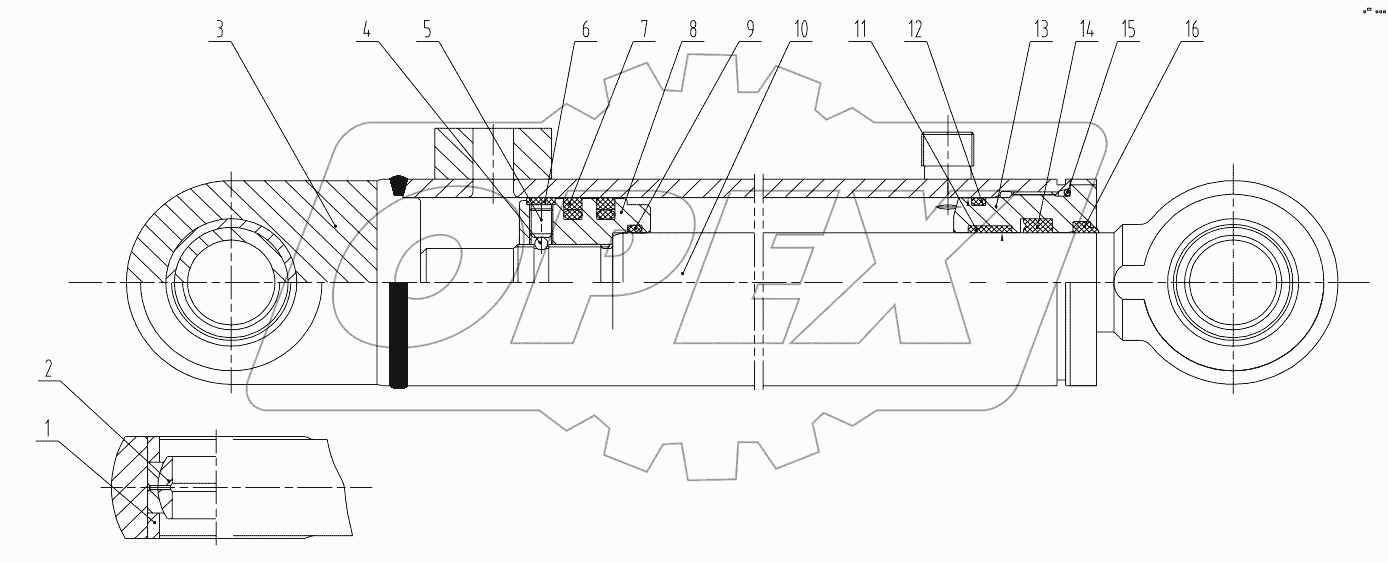  10K0006 001 STEERING CYLINDER