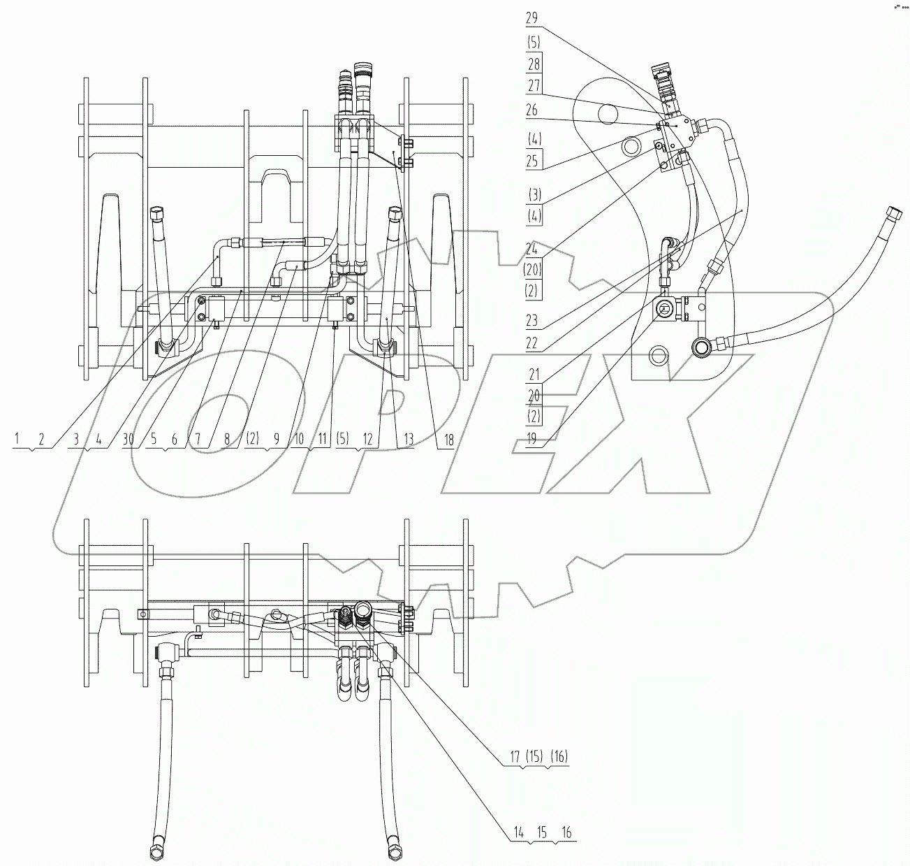  15E0401 002 QUICKER COUPLE CYLINDER LINES