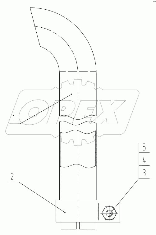  40C0630 005 EXHAUST PIPE AS