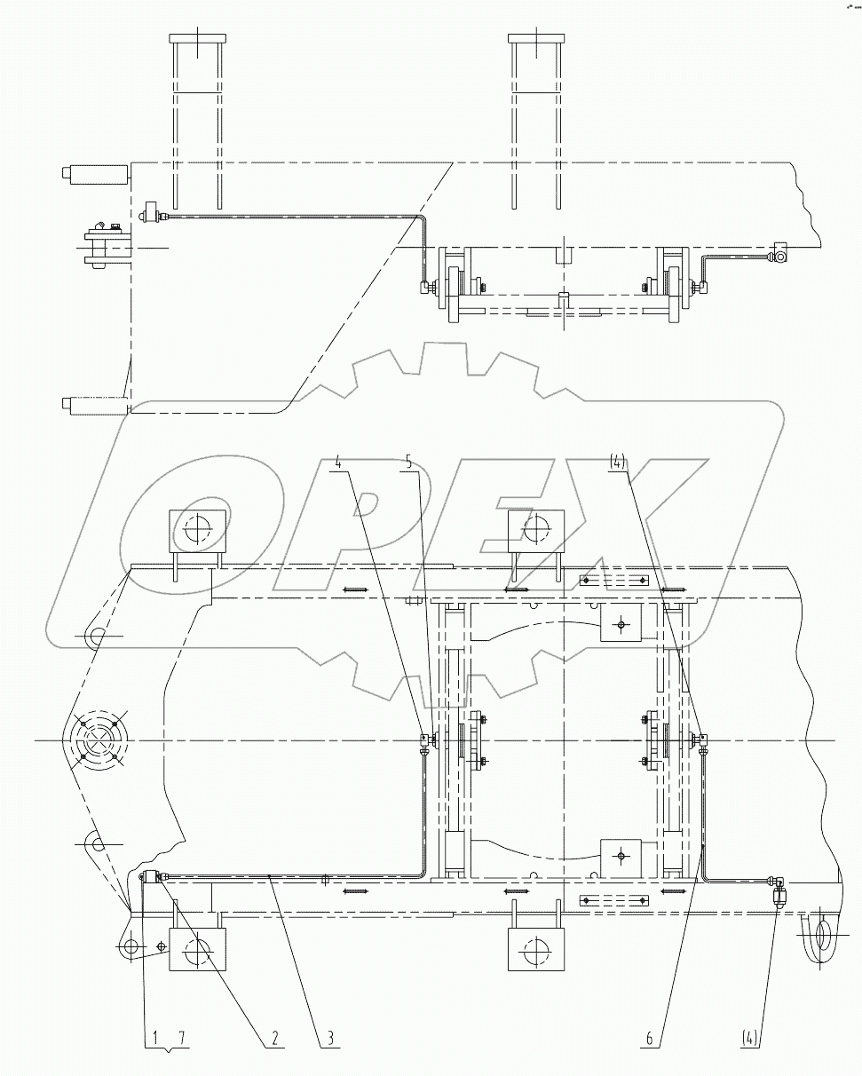  00C0504 003 REAR FRAME GREASE LINES