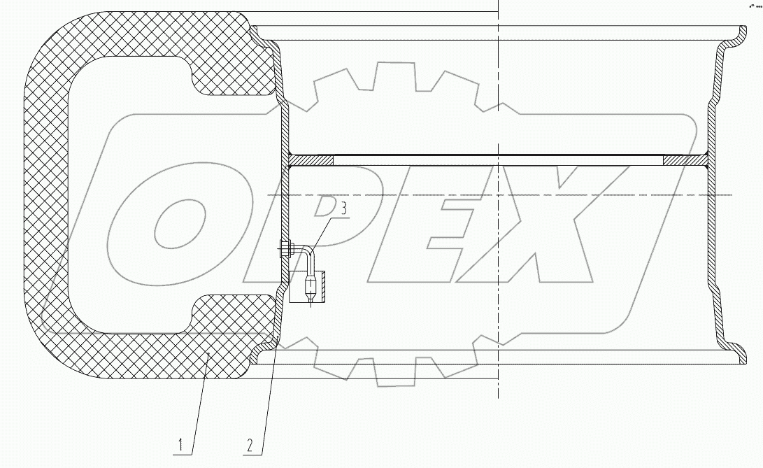  01E0372 000 TYRE & RIM AS