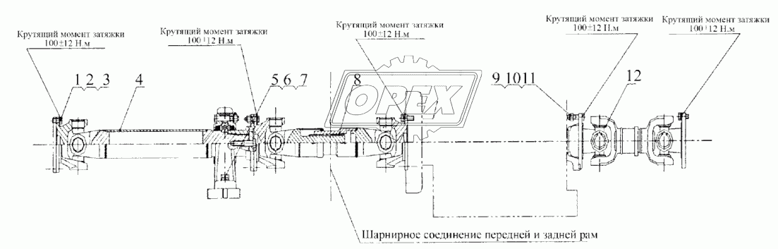 03E0038 Вал ведущий в сборе