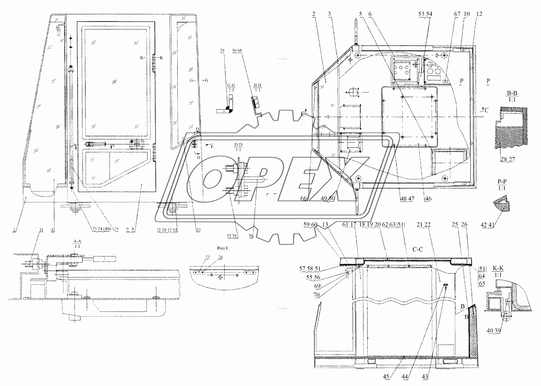 41E0006 Кабина