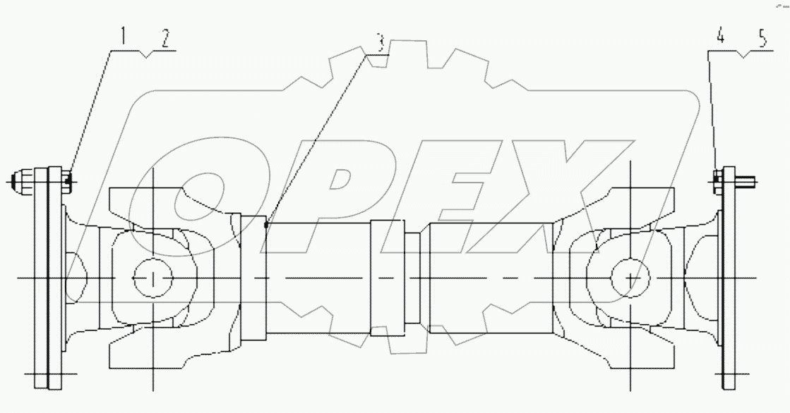  51C0072 001 MIDDLE DRIVE SHAFT