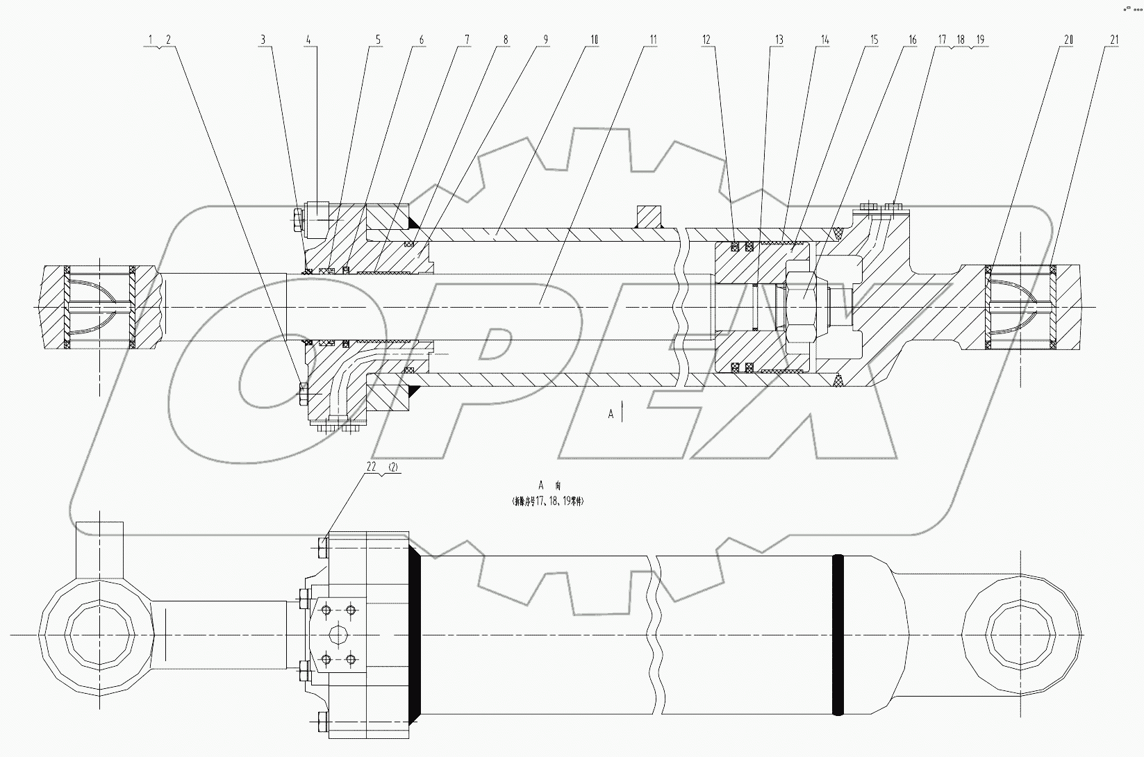  10C1205 004 BUCKET TILTING CYLINDER