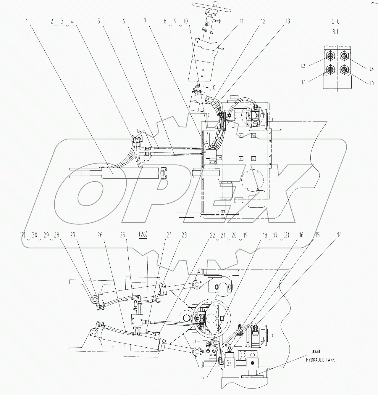  00C2214 000 STEERING LINES