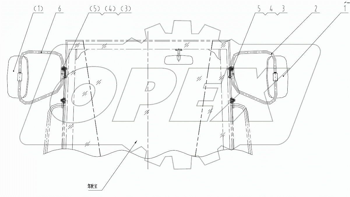  41E0157 000 REARVIEW MIRROR AS