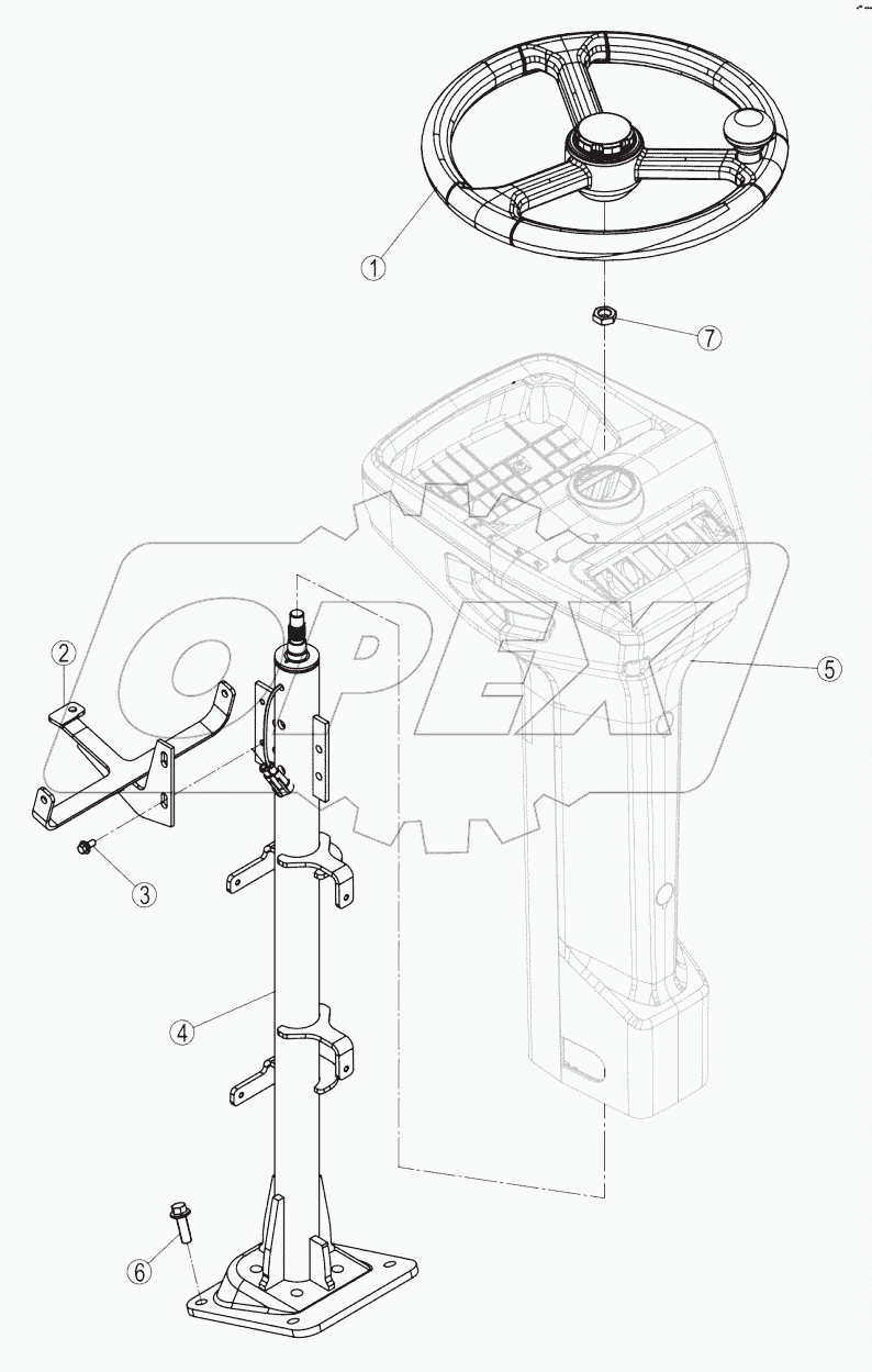 47C3533_000_00 STEERING COLUMN AS