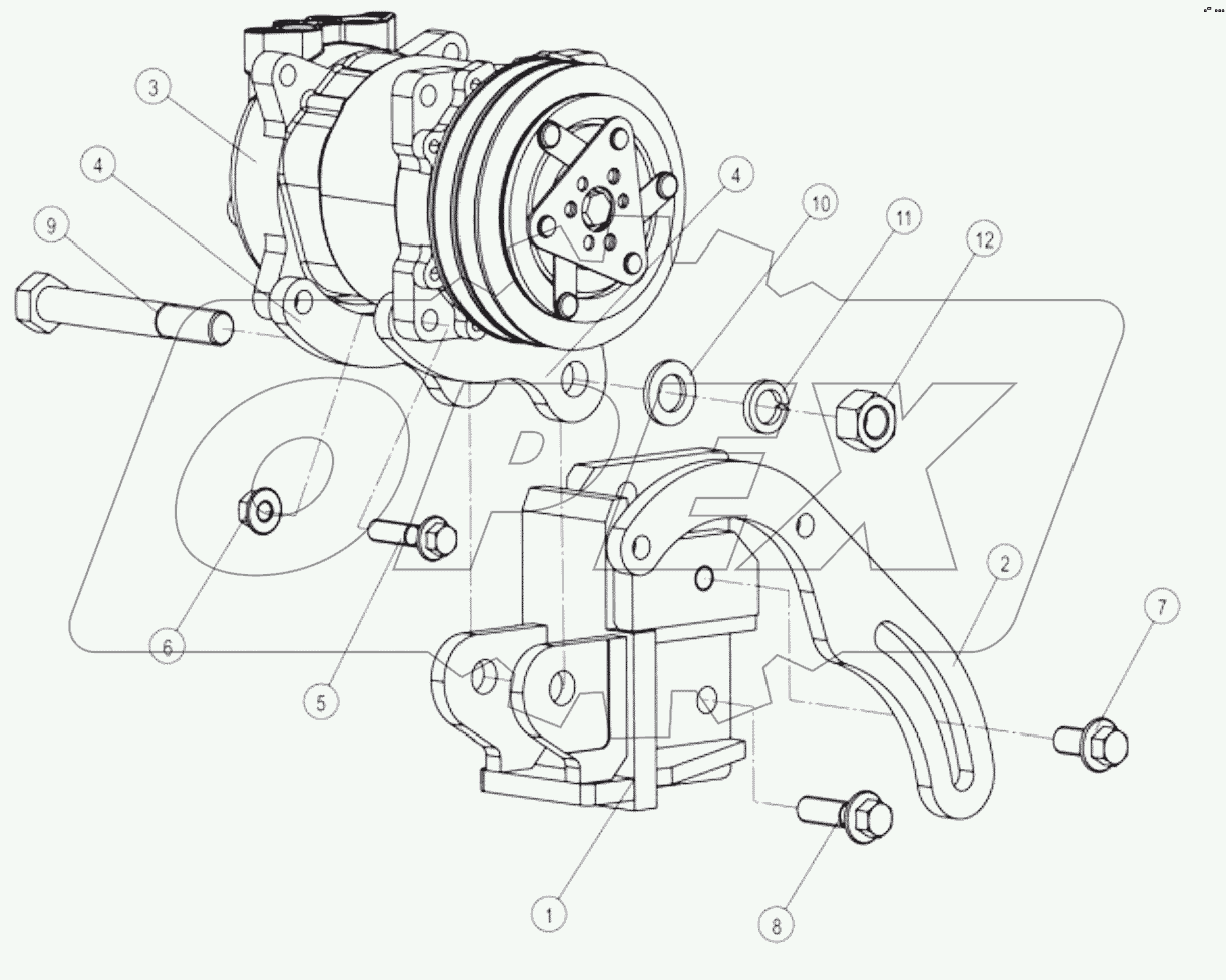 49C4141_000_00 COMPRESSOR BRACKET AS