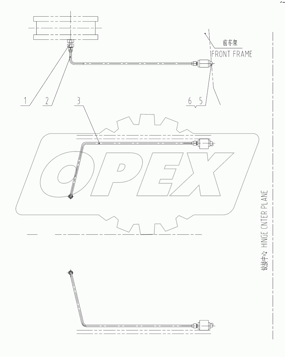 00K0004 005 FRONT FRAME GREASE LINES
