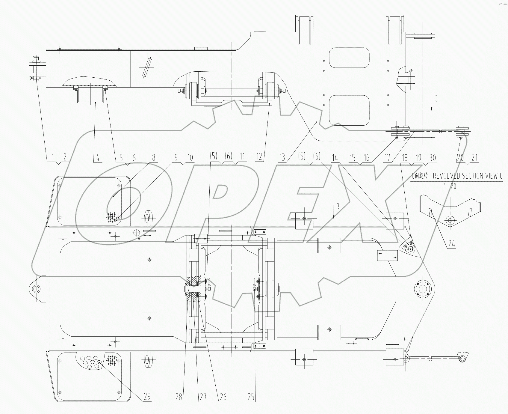 30M0002 012 REAR FRAME AS