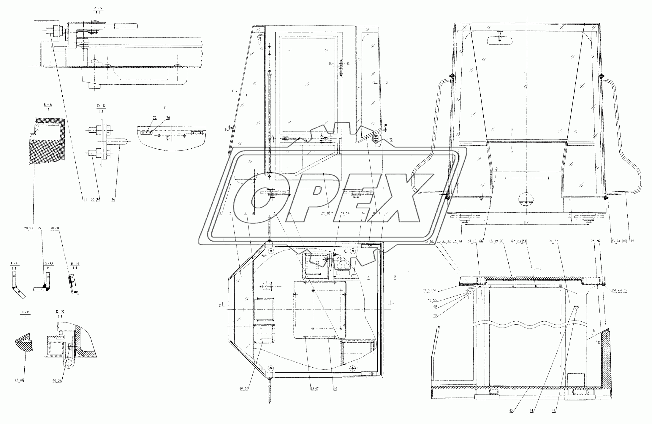 41E0006 Кабина