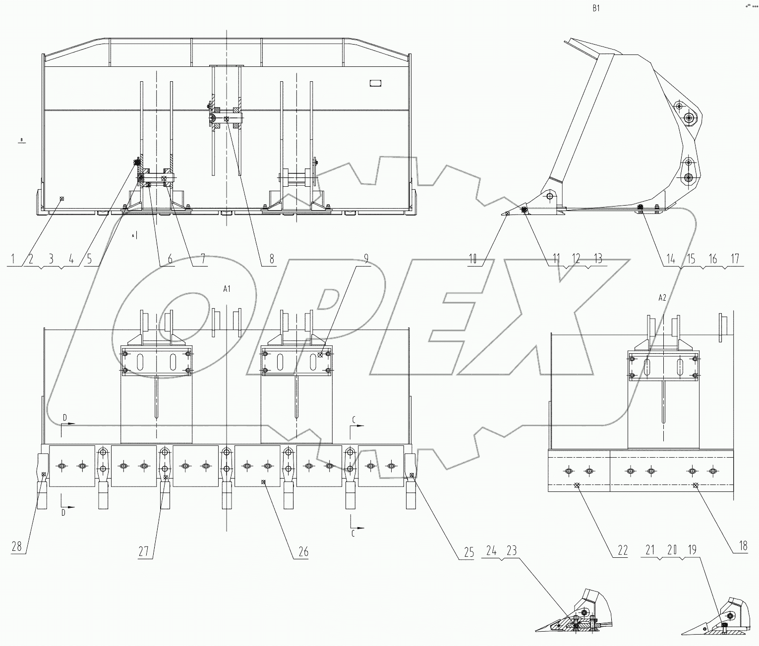  32E0508 000 BUCKET AS (2.7m3)