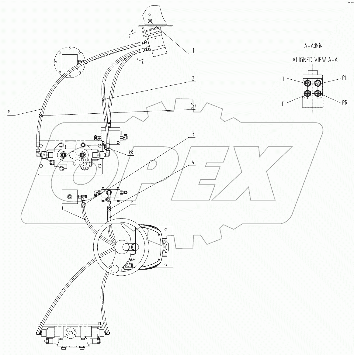  00C1857 001 STEERING CONTROL LINES