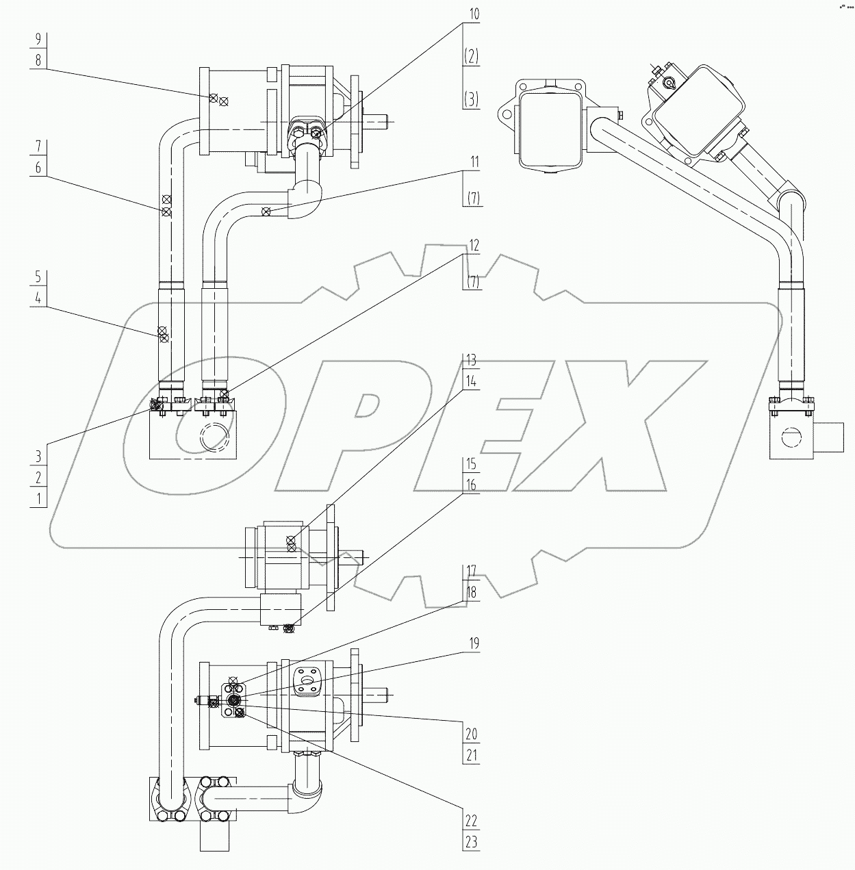  00C1852 001 PUMP OIL SUCTION LINES