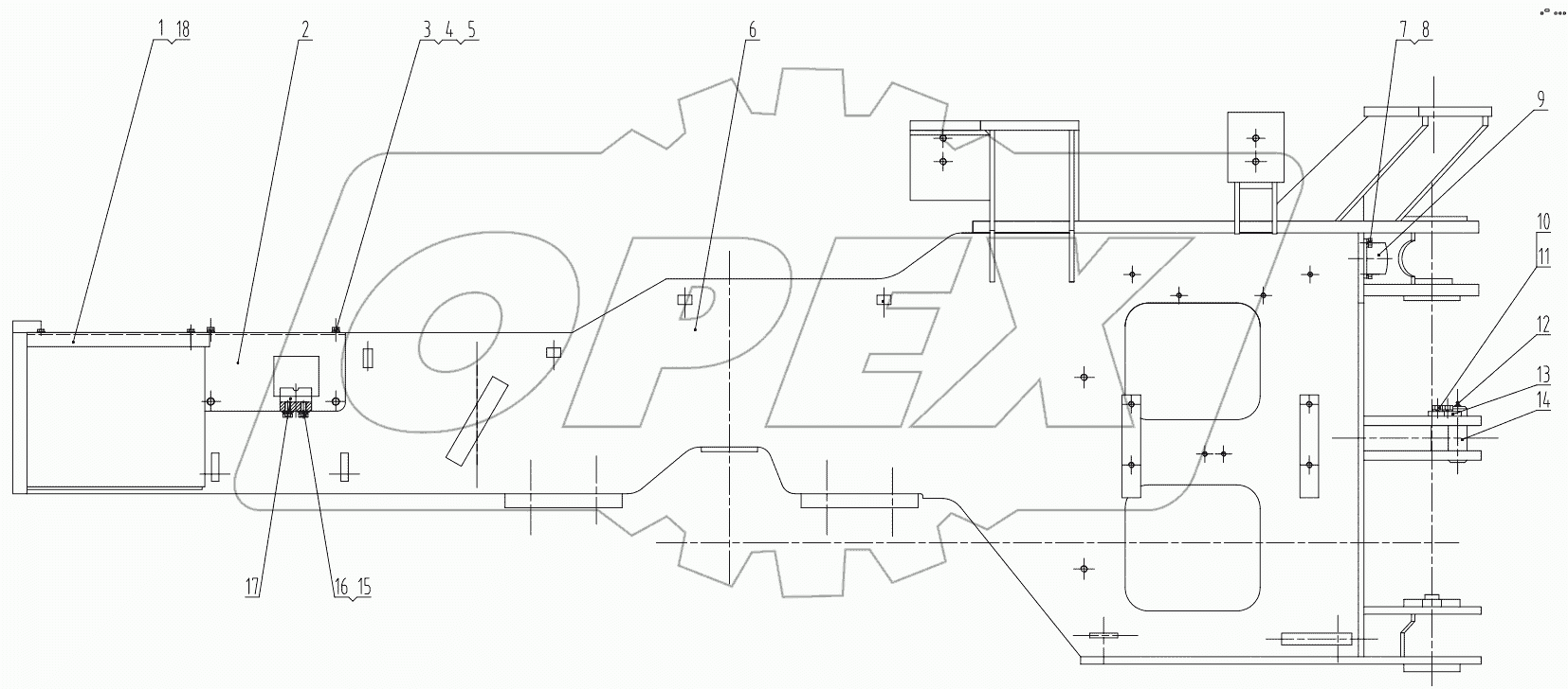  30E0718 000 REAR FRAME AS