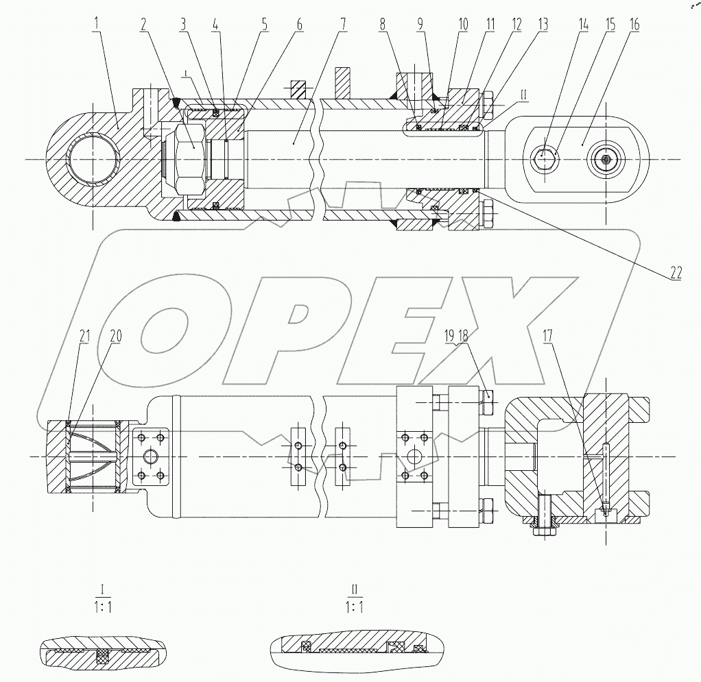  11E0036 002 BOOM CYLINDER AS