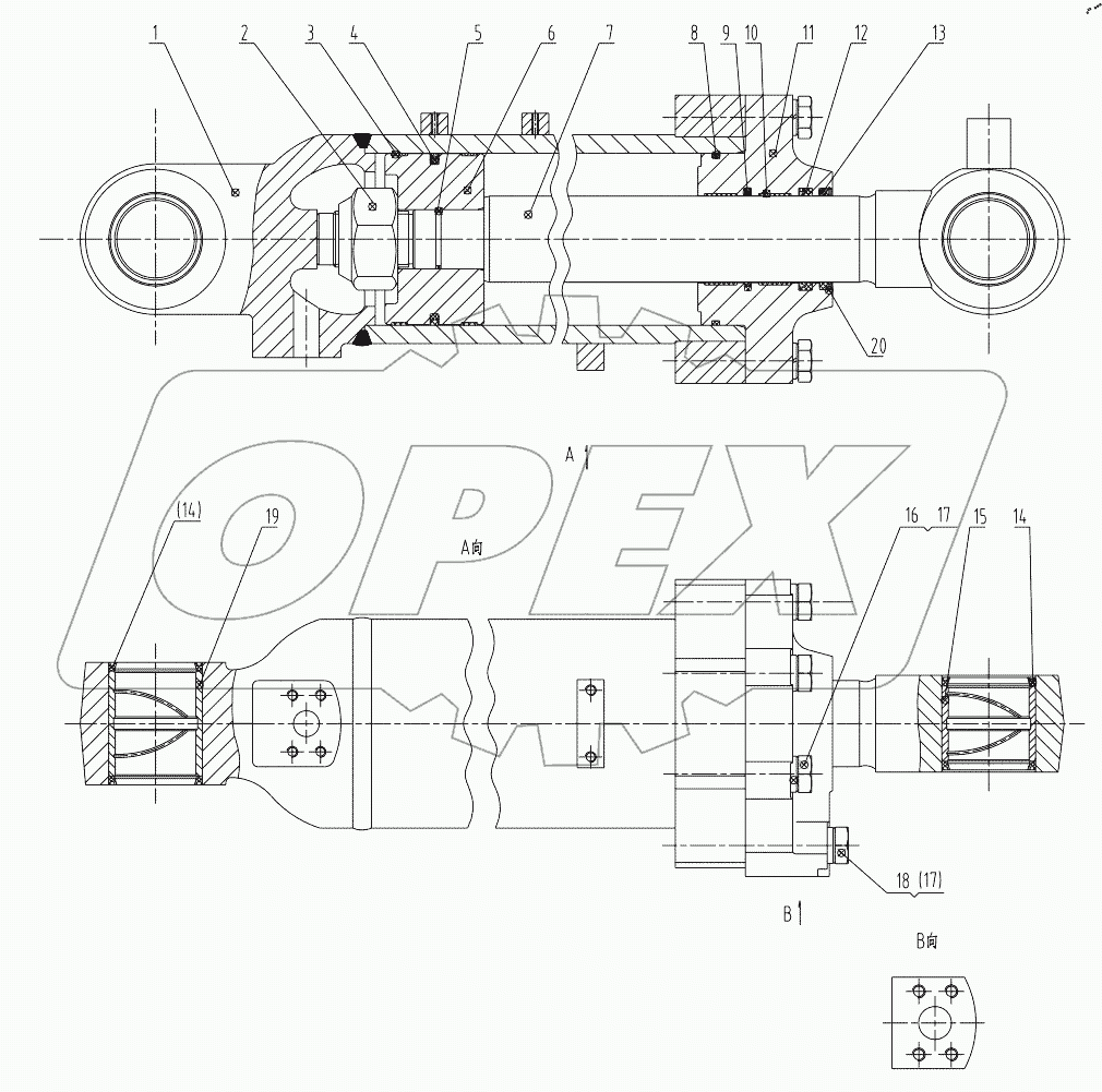  10C1231 001 BUCKET TILTING CYLINDER