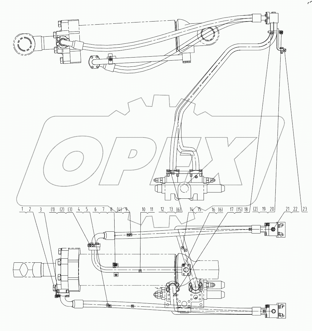  00C2205 000 TILTING CYLINDER LINES