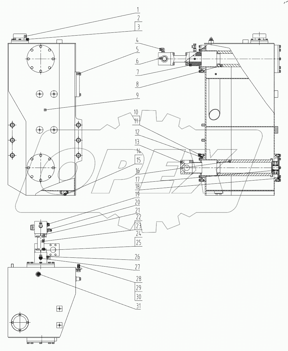  21C0590 001 HYDRAULIC OIL TANK