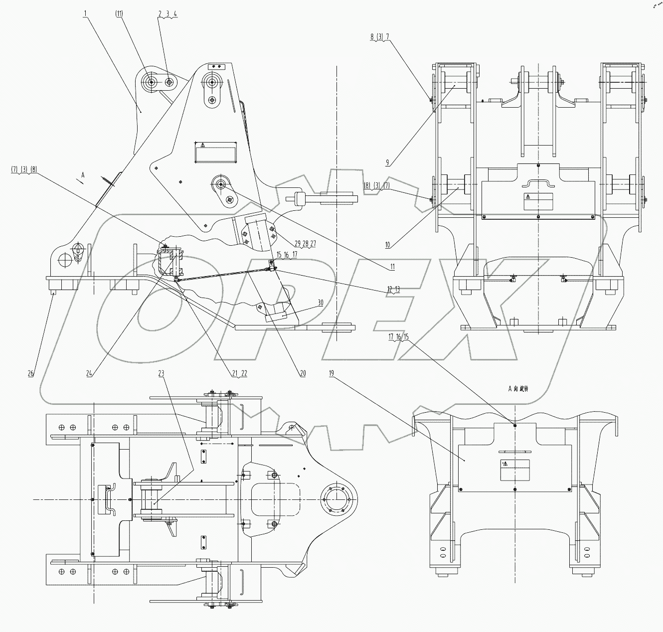  30E0870 000 FRONT FRAME AS