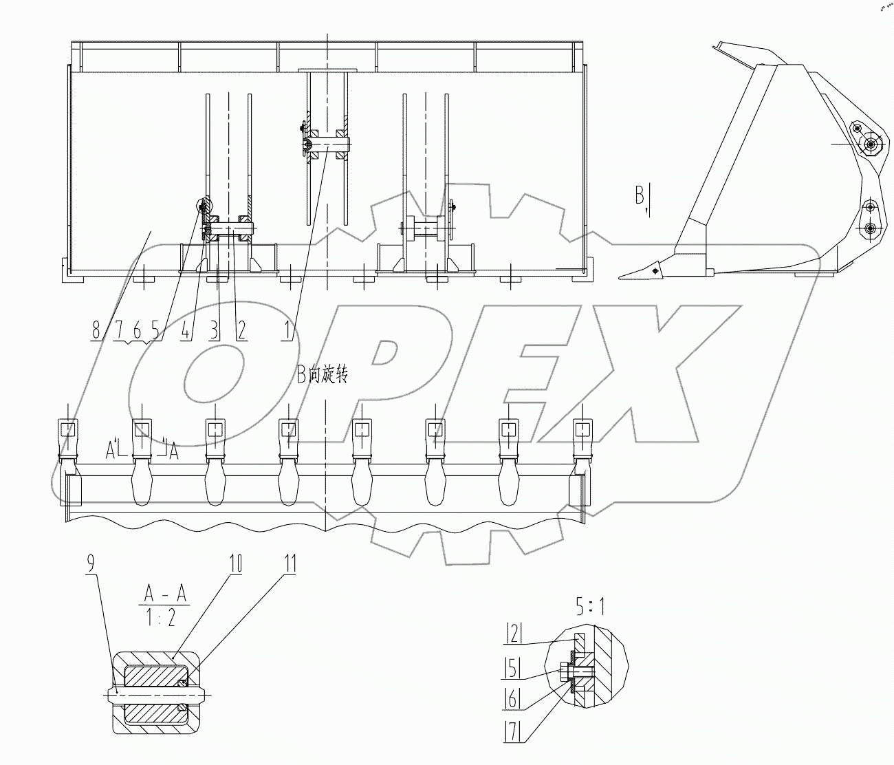  32E0399 000 (2.3m3) BUCKET AS