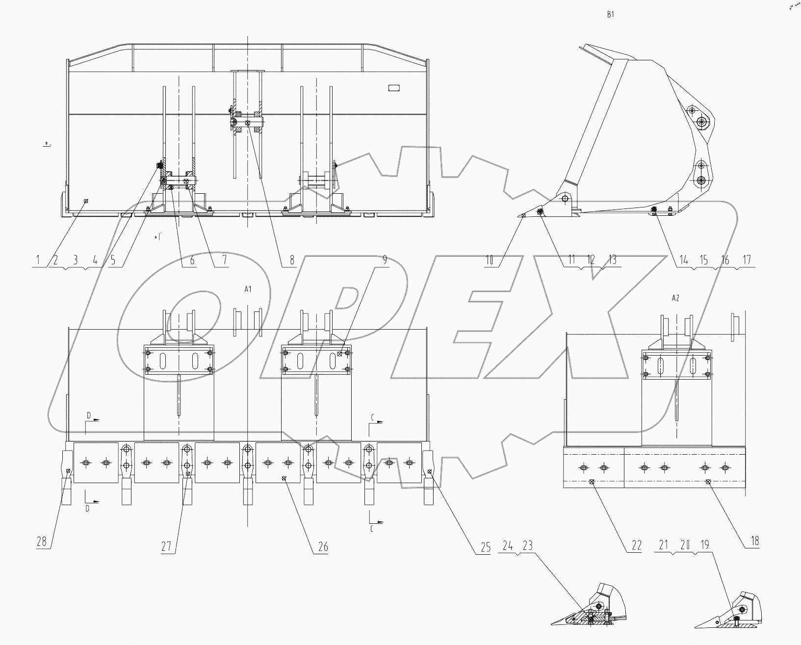  32E0508 000 (2.7m3) BUCKET AS