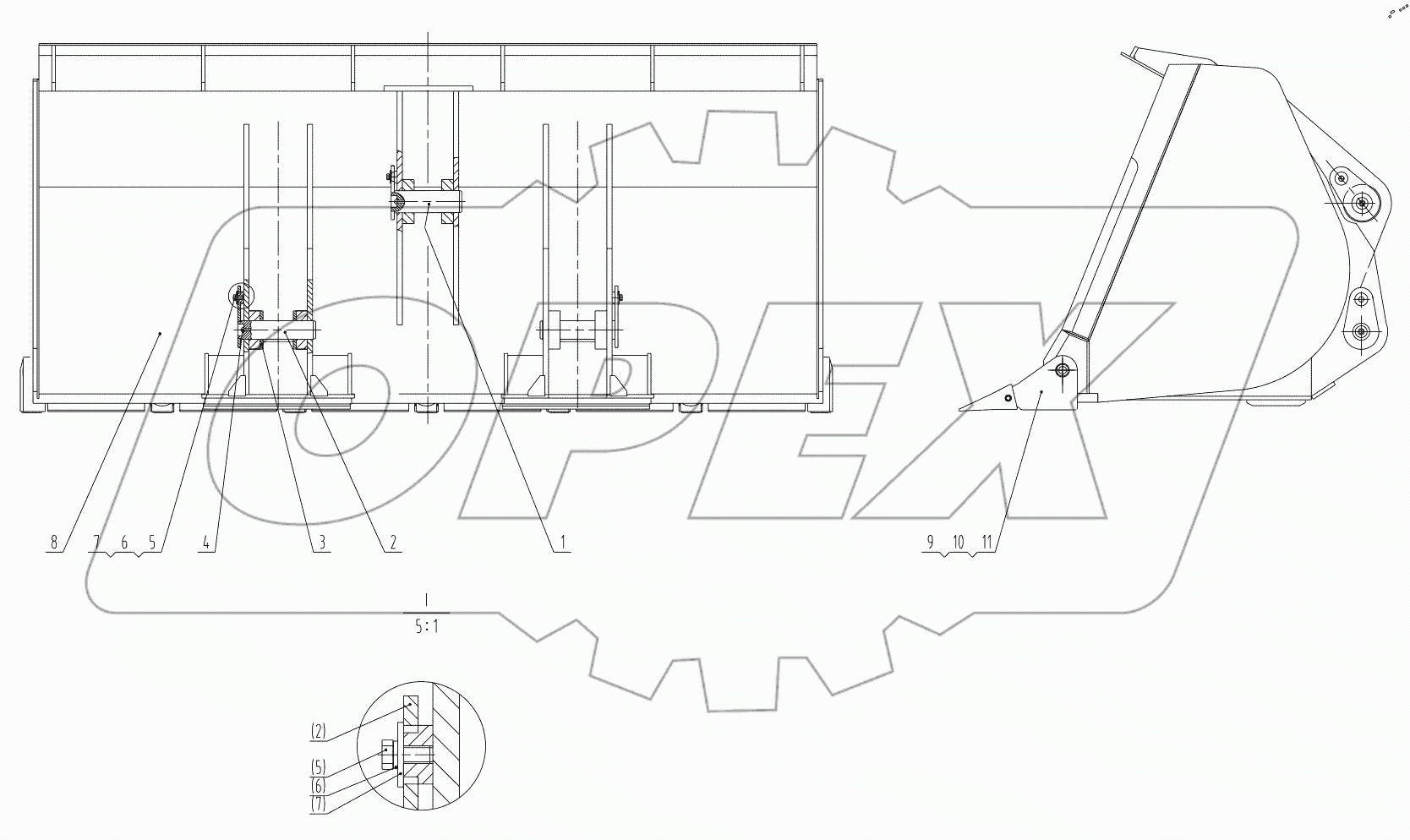  32E0206 000 (2.5m3) BUCKET AS