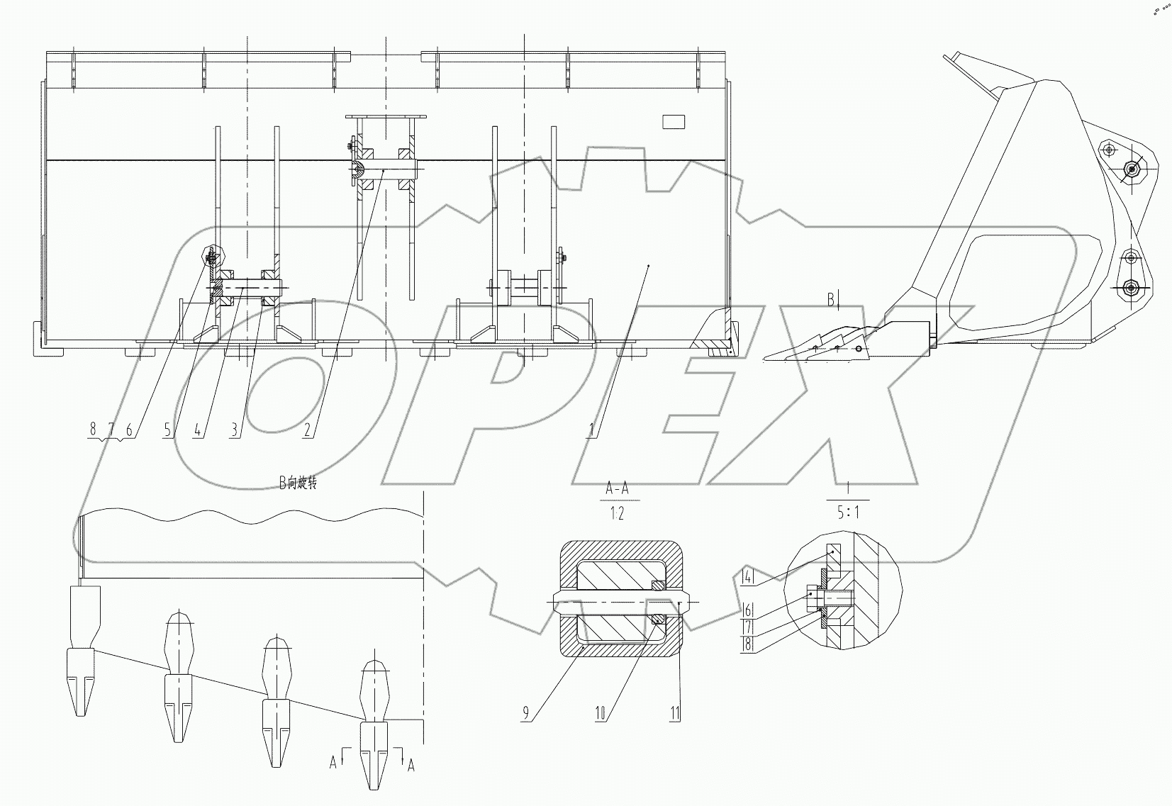  32E0301 000 (1.8m3) BUCKET AS