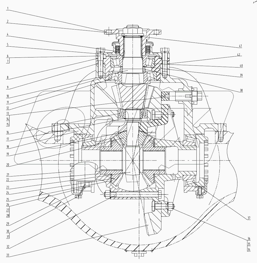  41C0029 007 FRONT AXLE BEVEL GEAR